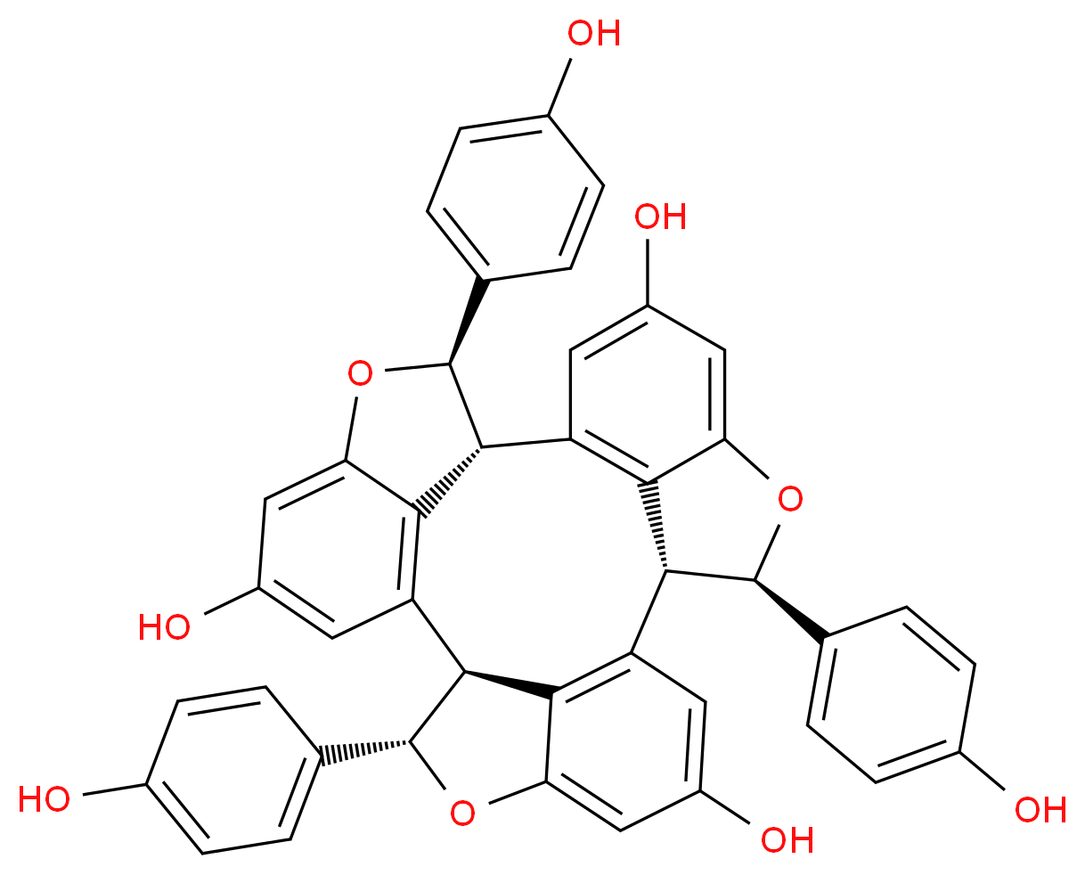 α-Viniferin_分子结构_CAS_62218-13-7)