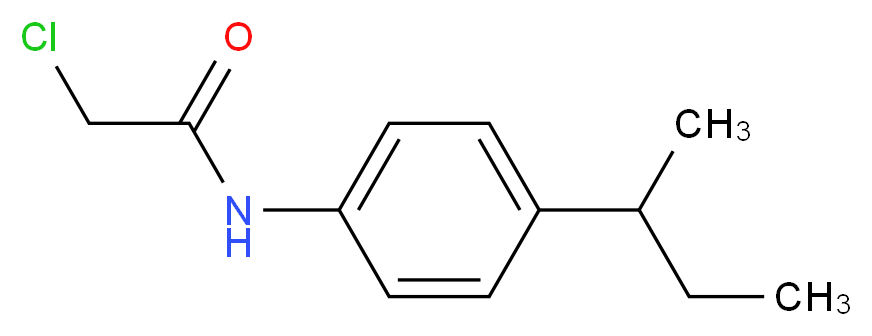 N-[4-(butan-2-yl)phenyl]-2-chloroacetamide_分子结构_CAS_20331-26-4