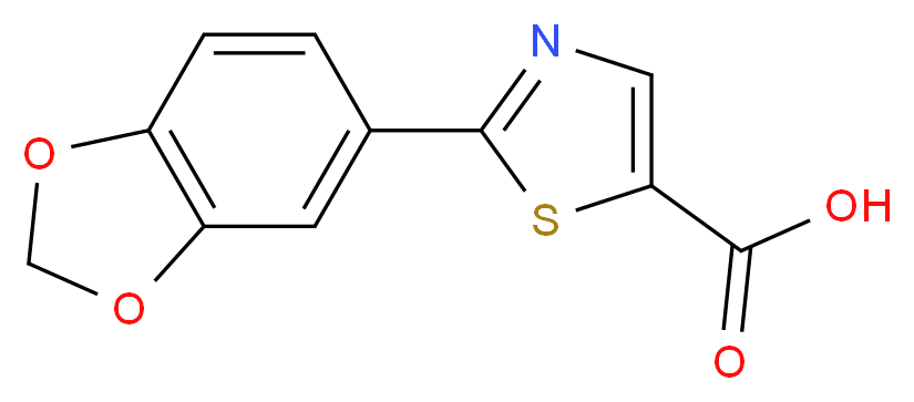 2-(2H-1,3-benzodioxol-5-yl)-1,3-thiazole-5-carboxylic acid_分子结构_CAS_)