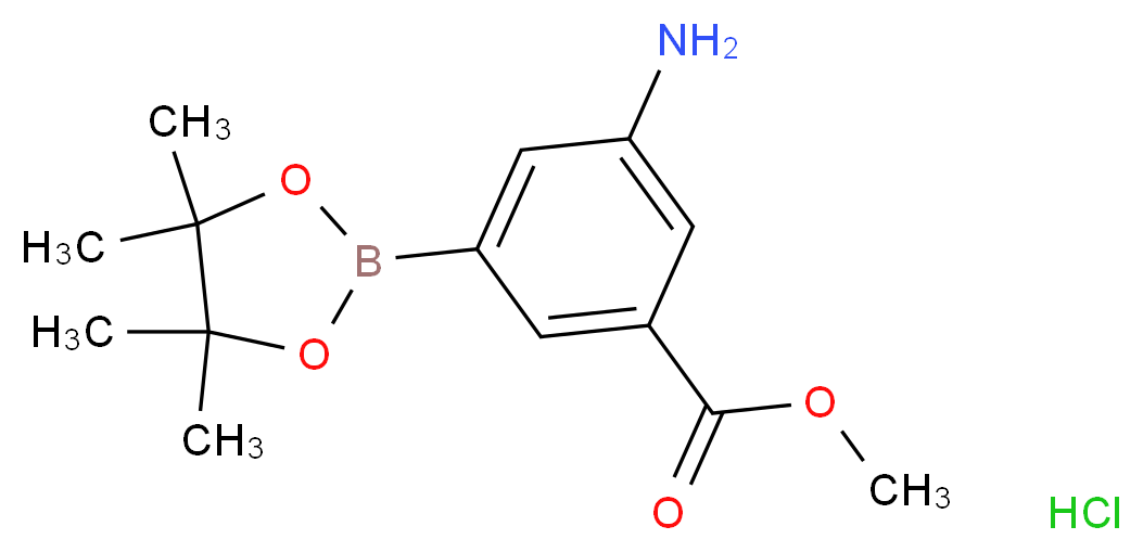 3-Amino-5-(methoxycarbonyl)benzeneboronic acid pinacol ester hydrochloride 95%_分子结构_CAS_850567-50-9)