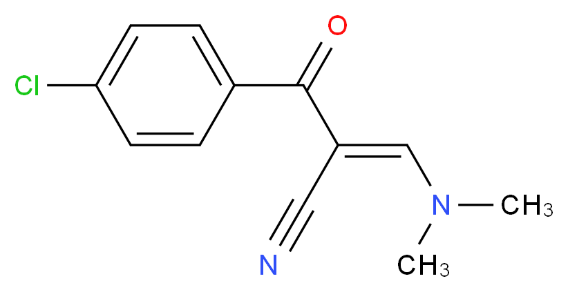 (2E)-2-[(E)-4-chlorobenzoyl]-3-(dimethylamino)prop-2-enenitrile_分子结构_CAS_52200-16-5