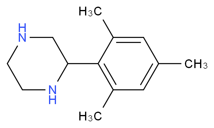 2-(2,4,6-TRIMETHYL-PHENYL)-PIPERAZINE_分子结构_CAS_)