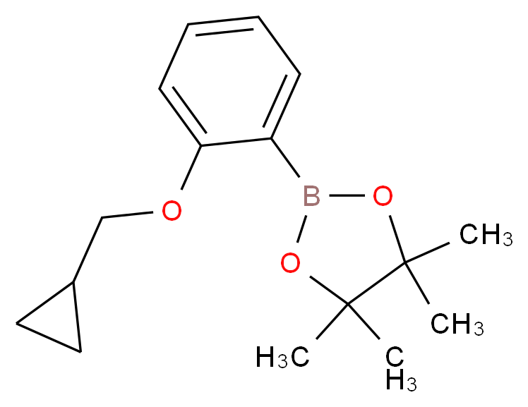 2-Cyclopropylmethoxyphenylboronic acid pinacol ester_分子结构_CAS_1185836-98-9)