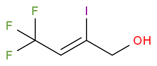 (2Z)-4,4,4-trifluoro-2-iodobut-2-en-1-ol_分子结构_CAS_674-35-1