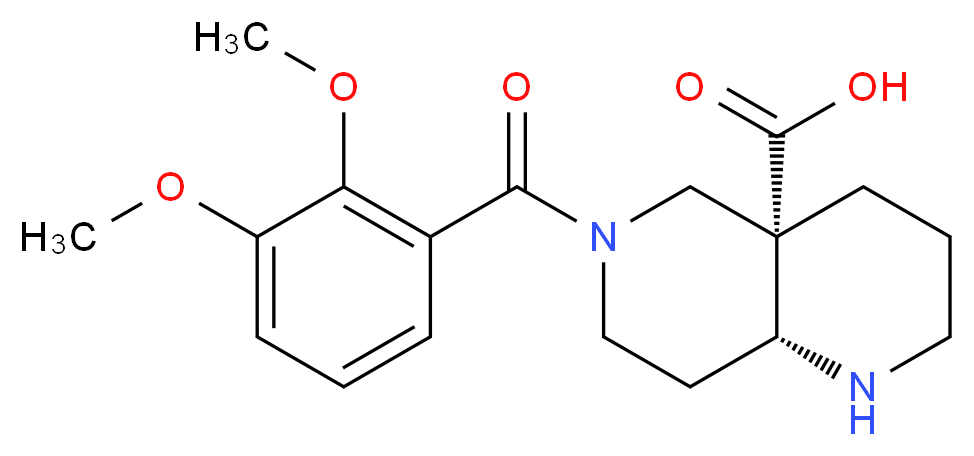 (4aS*,8aR*)-6-(2,3-dimethoxybenzoyl)octahydro-1,6-naphthyridine-4a(2H)-carboxylic acid_分子结构_CAS_)
