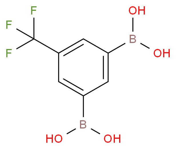 [3-(dihydroxyboranyl)-5-(trifluoromethyl)phenyl]boronic acid_分子结构_CAS_913835-35-5