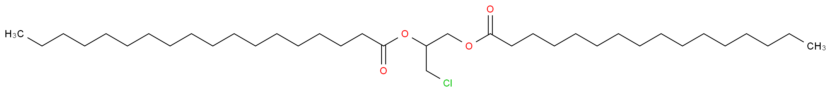 1-chloro-3-(hexadecanoyloxy)propan-2-yl octadecanoate_分子结构_CAS_1185060-41-6