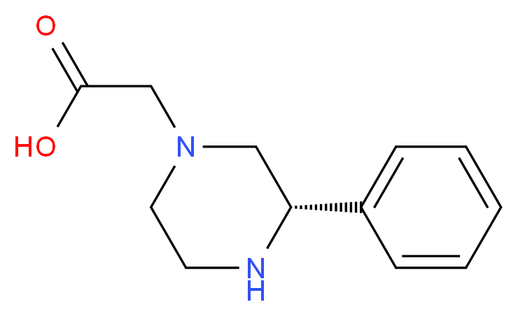 2-[(3S)-3-phenylpiperazin-1-yl]acetic acid_分子结构_CAS_1240590-15-1