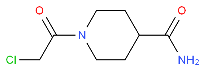 1-(Chloroacetyl)piperidine-4-carboxamide_分子结构_CAS_375359-83-4)