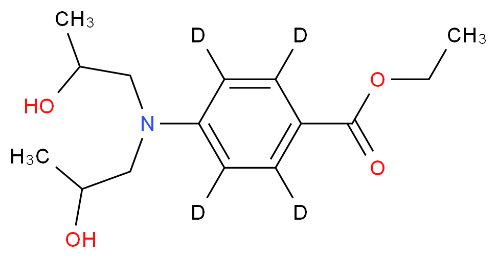 ethyl 4-[bis(2-hydroxypropyl)amino](<sup>2</sup>H<sub>4</sub>)benzoate_分子结构_CAS_1189469-25-7