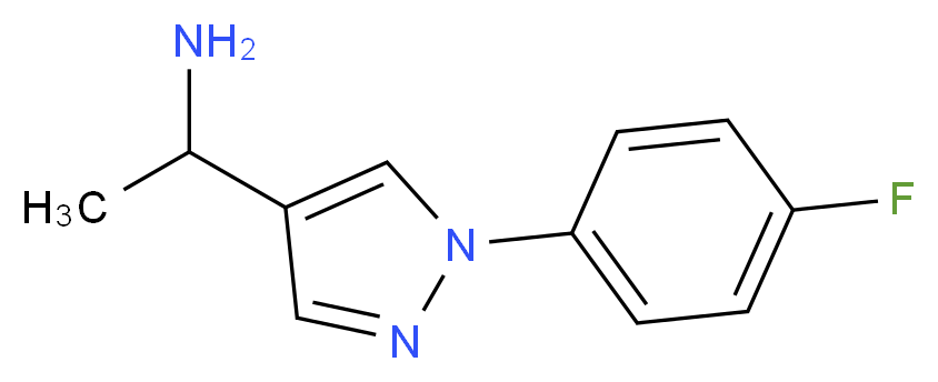 1-[1-(4-fluorophenyl)-1H-pyrazol-4-yl]ethan-1-amine_分子结构_CAS_1049988-73-9