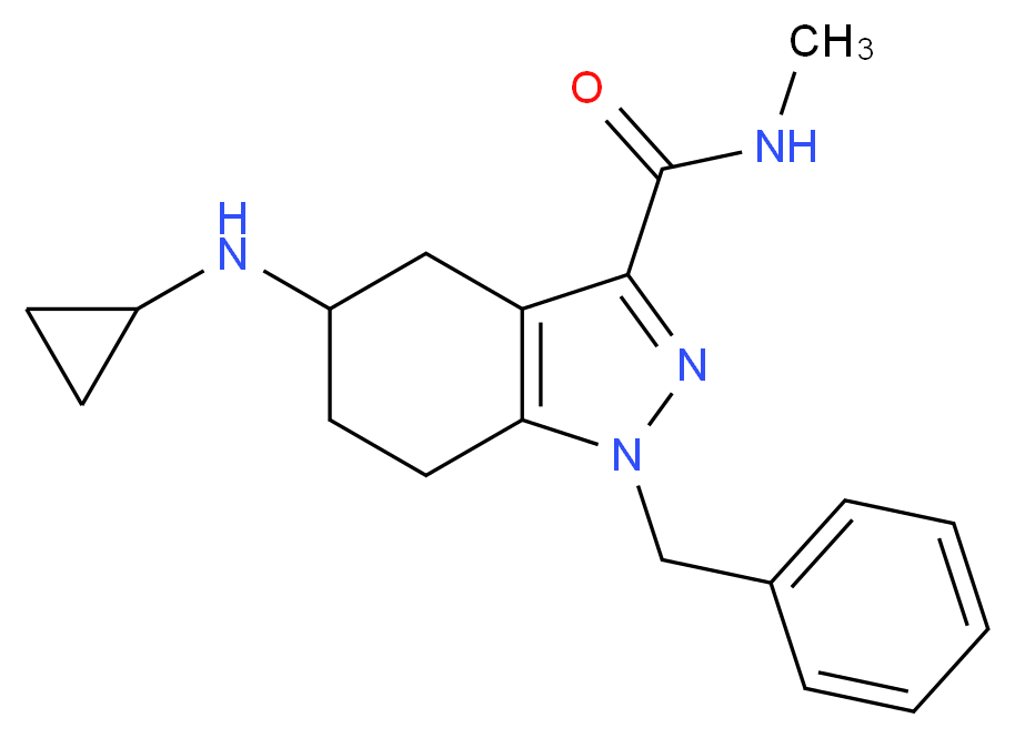 1-benzyl-5-(cyclopropylamino)-N-methyl-4,5,6,7-tetrahydro-1H-indazole-3-carboxamide_分子结构_CAS_)