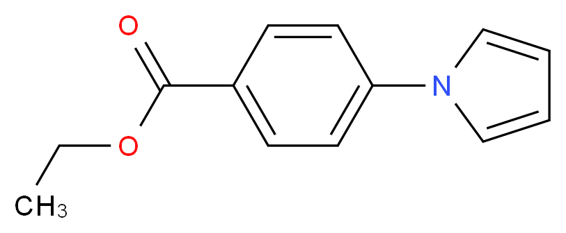 4-(1-吡咯基)苯甲酸乙酯_分子结构_CAS_5044-37-1)