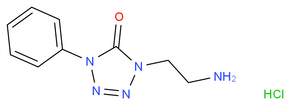 1-(2-Amino-ethyl)-4-phenyl-1,4-dihydro-tetrazol-5-one hydrochloride_分子结构_CAS_)