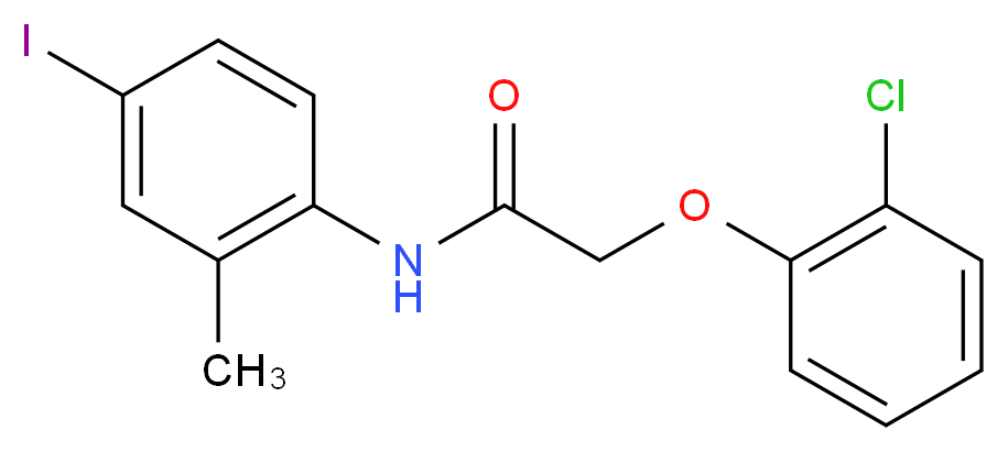 2-(2-chlorophenoxy)-N-(4-iodo-2-methylphenyl)acetamide_分子结构_CAS_431885-12-0)