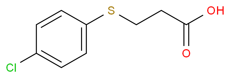 3-[(4-chlorophenyl)sulfanyl]propanoic acid_分子结构_CAS_6310-27-6