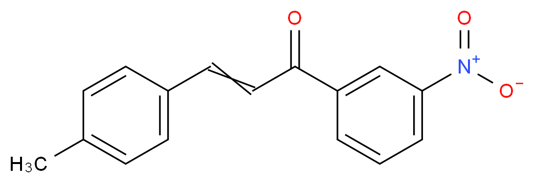 (2E)-3-(4-methylphenyl)-1-(3-nitrophenyl)prop-2-en-1-one_分子结构_CAS_25870-68-2