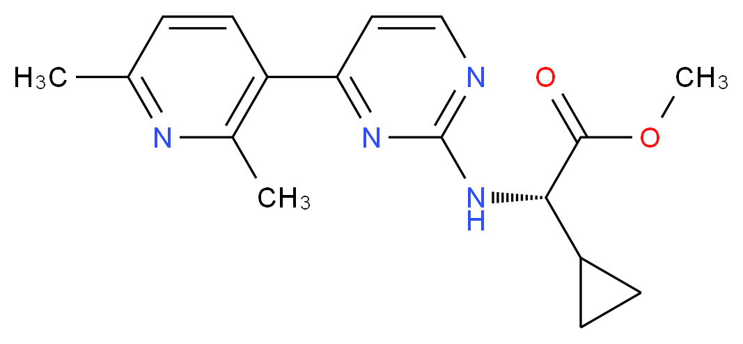 methyl (2S)-cyclopropyl{[4-(2,6-dimethylpyridin-3-yl)pyrimidin-2-yl]amino}acetate_分子结构_CAS_)