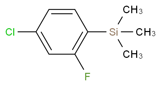 (4-chloro-2-fluorophenyl)trimethylsilane_分子结构_CAS_153357-87-0