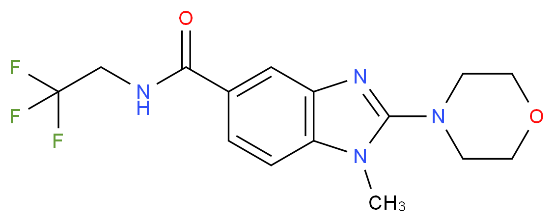 1-methyl-2-(4-morpholinyl)-N-(2,2,2-trifluoroethyl)-1H-benzimidazole-5-carboxamide_分子结构_CAS_)
