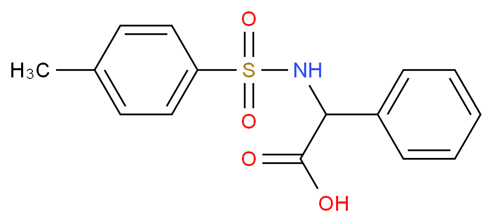 2-{[(4-Methylphenyl)sulfonyl]amino}-2-phenylacetic acid_分子结构_CAS_60712-47-2)