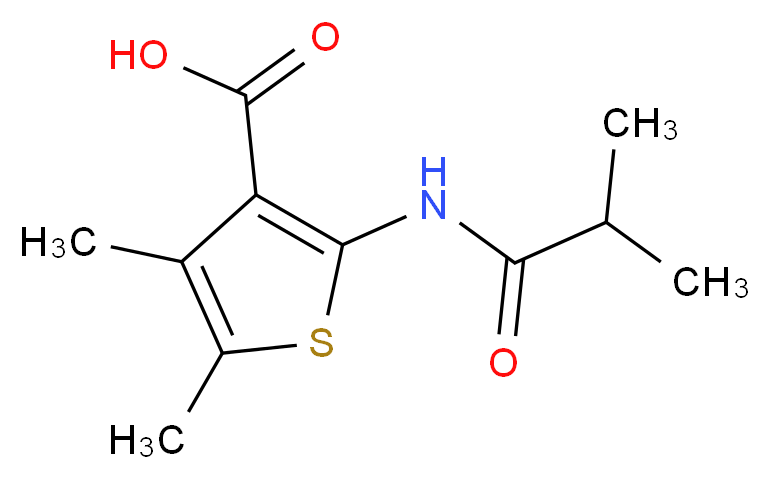 2-(isobutyrylamino)-4,5-dimethyl-3-thiophenecarboxylic acid_分子结构_CAS_312940-41-3)