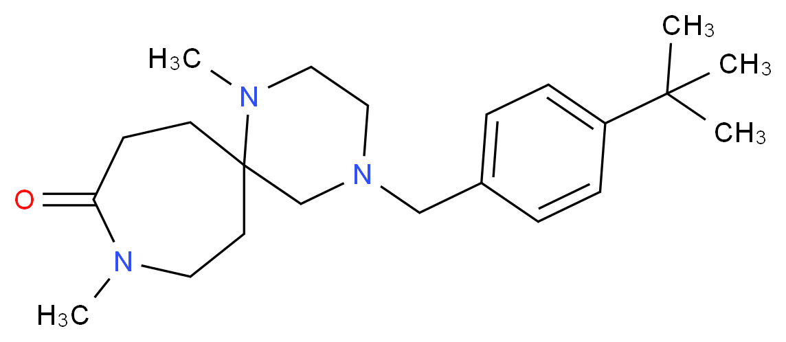 4-(4-tert-butylbenzyl)-1,9-dimethyl-1,4,9-triazaspiro[5.6]dodecan-10-one_分子结构_CAS_)