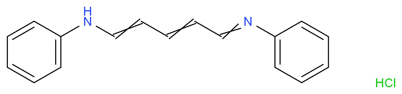 (NE)-N-[(2E,4E)-5-(phenylamino)penta-2,4-dien-1-ylidene]aniline hydrochloride_分子结构_CAS_1497-49-0