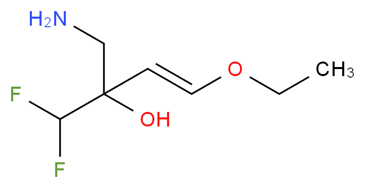 2-(aminomethyl)-4-ethoxy-1,1-difluorobut-3-en-2-ol_分子结构_CAS_)