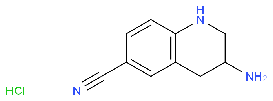 3-AMINO-1,2,3,4-TETRAHYDROQUINOLINE-6-CARBONITRILE HYDROCHLORIDE_分子结构_CAS_219862-70-1)