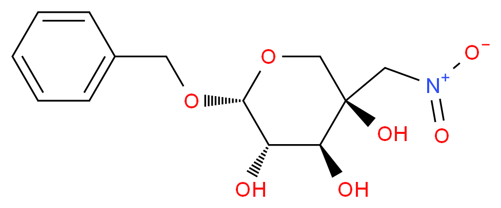 Benzyl 4-C-Nitromethylene-β-D-arabinopyranoside_分子结构_CAS_383173-64-6)