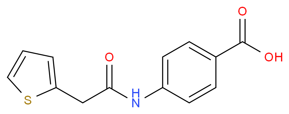 4-[2-(thiophen-2-yl)acetamido]benzoic acid_分子结构_CAS_436088-76-5