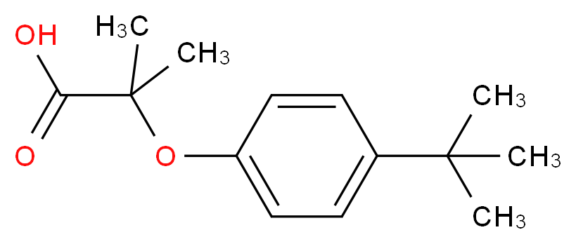 2-(4-tert-Butyl-phenoxy)-2-methyl-propionic acid_分子结构_CAS_)