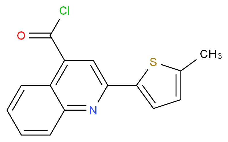 2-(5-Methyl-2-thienyl)quinoline-4-carbonyl chloride_分子结构_CAS_)