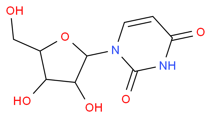1-[3,4-dihydroxy-5-(hydroxymethyl)oxolan-2-yl]-1,2,3,4-tetrahydropyrimidine-2,4-dione_分子结构_CAS_58-96-8