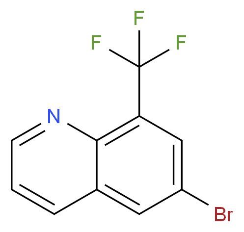 6-bromo-8-(trifluoromethyl)quinoline_分子结构_CAS_1065074-30-7