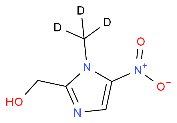 [1-(<sup>2</sup>H<sub>3</sub>)methyl-5-nitro-1H-imidazol-2-yl]methanol_分子结构_CAS_1015855-78-3