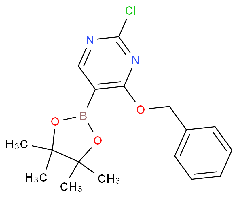 4-Benzyloxy-2-chloropyrimidine-5-boronic acid pinacol ester_分子结构_CAS_1073354-22-9)