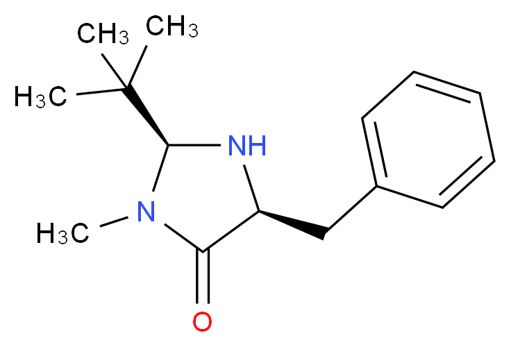 (2s,5s)-(-)-2-tert-butyl-3-methyl-5-benzyl-4-imidazolidinone_分子结构_CAS_346440-54-8)