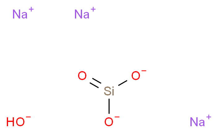 trisodium oxosilanebis(olate) hydroxide_分子结构_CAS_13472-30-5