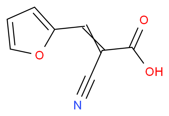 2-cyano-3-(furan-2-yl)prop-2-enoic acid_分子结构_CAS_6332-92-9