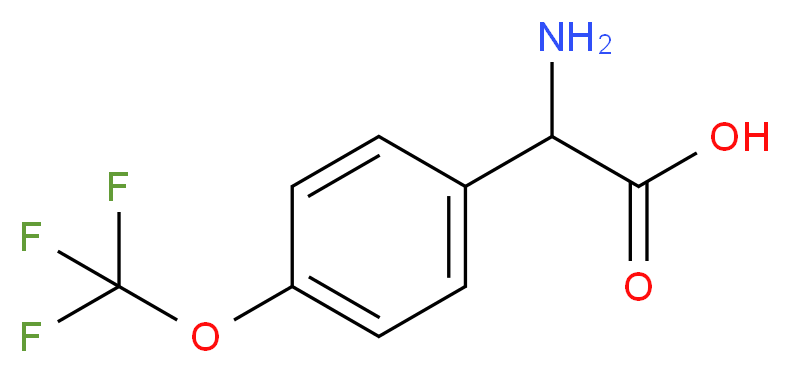 2-amino-2-[4-(trifluoromethoxy)phenyl]acetic acid_分子结构_CAS_261952-24-3