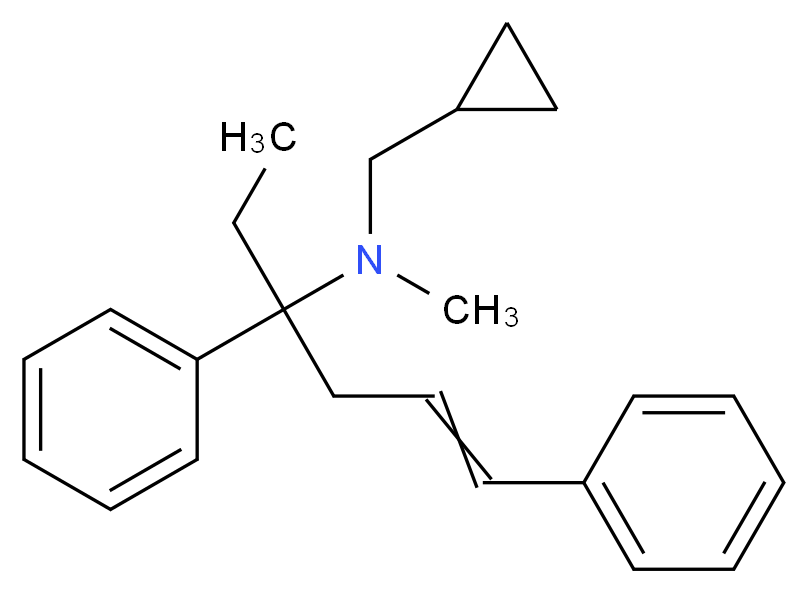 (cyclopropylmethyl)(3,6-diphenylhex-5-en-3-yl)methylamine_分子结构_CAS_140850-73-3