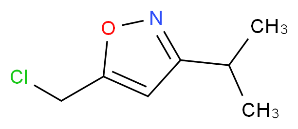 5-(Chloromethyl)-3-isopropylisoxazole_分子结构_CAS_)