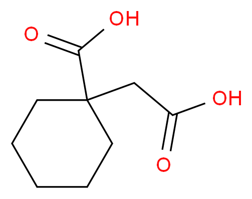 1-(carboxymethyl)cyclohexane-1-carboxylic acid_分子结构_CAS_133481-09-1