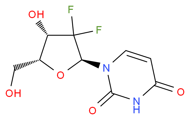 1'-Epi 2',2'-Difluoro-2'-deoxyuridine_分子结构_CAS_153381-14-7)