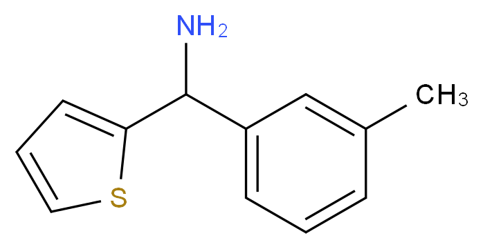 (3-methylphenyl)(thiophen-2-yl)methanamine_分子结构_CAS_933684-20-9