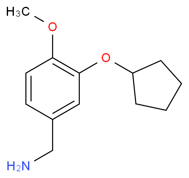 [3-(cyclopentyloxy)-4-methoxyphenyl]methanamine_分子结构_CAS_)