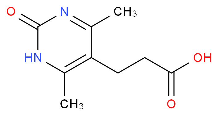 3-(4,6-dimethyl-2-oxo-1,2-dihydropyrimidin-5-yl)propanoic acid_分子结构_CAS_937669-19-7