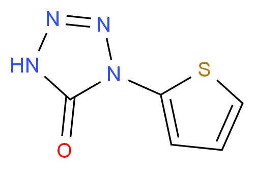 1-thien-2-yl-1,4-dihydro-5H-tetrazol-5-one_分子结构_CAS_141946-05-6)